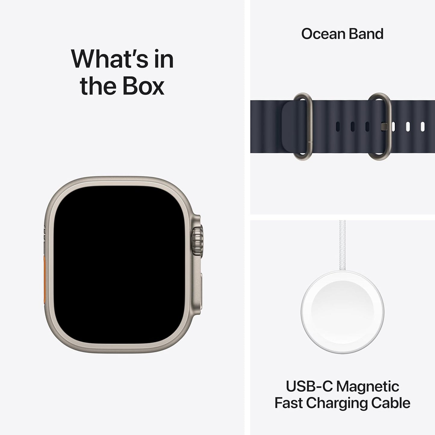 Apple Watch Ultra 2 - Natural Case, Navy Ocean Band