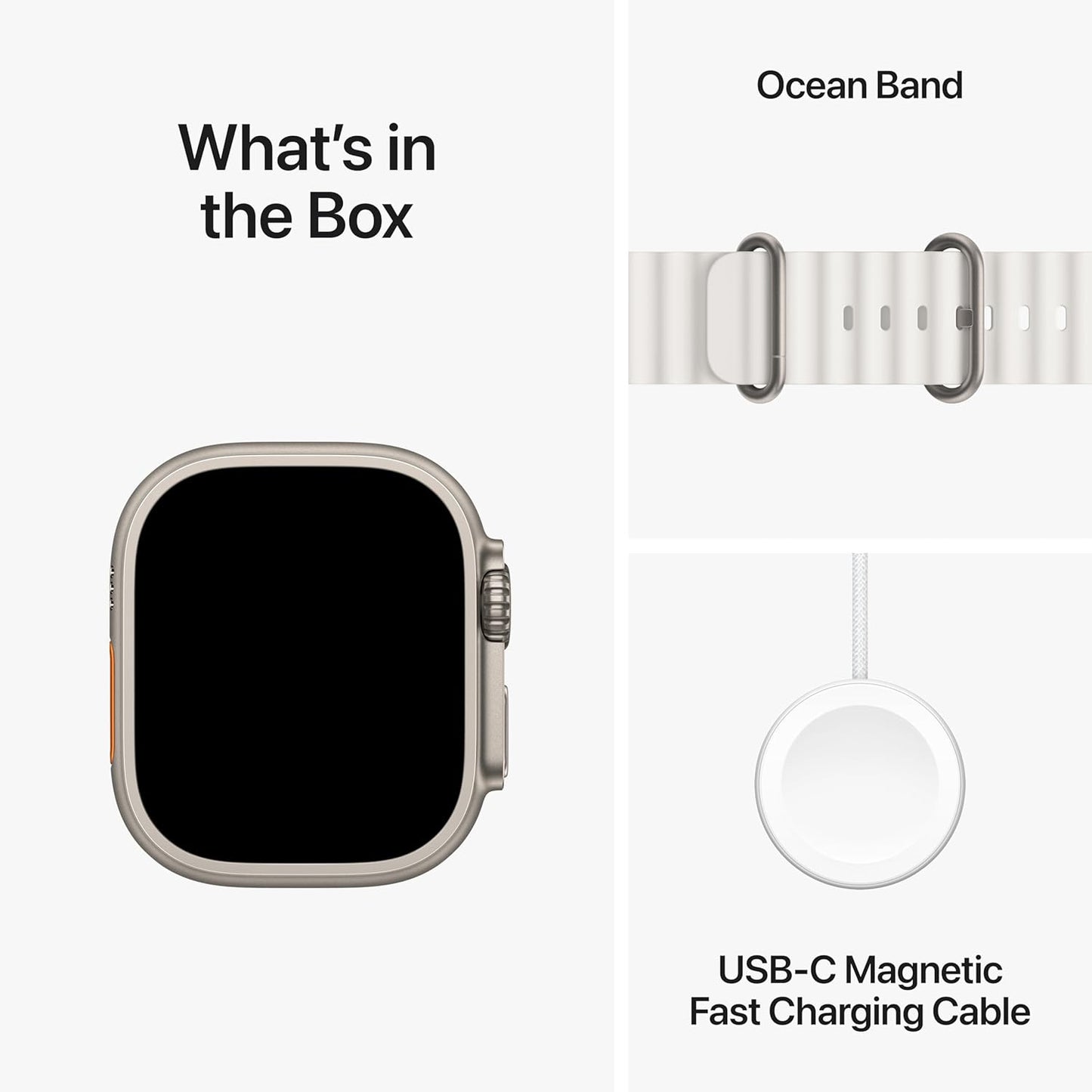 Apple Watch Ultra 2 - Natural Case, White Ocean Band