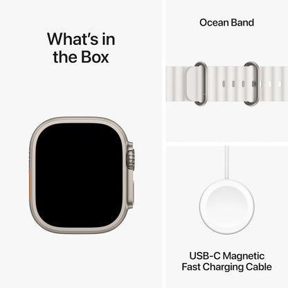 Apple Watch Ultra 2 - Natural Case, White Ocean Band